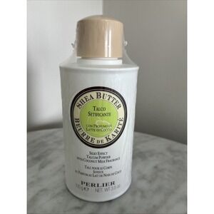 Perlier Shea Butter Silky Effect Talcum Powder W/ Coconut Milk 3.5oz SEALED